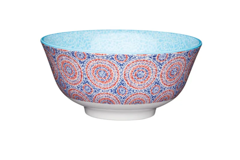 KitchenCraft Blue and Red Mosaic Bowl