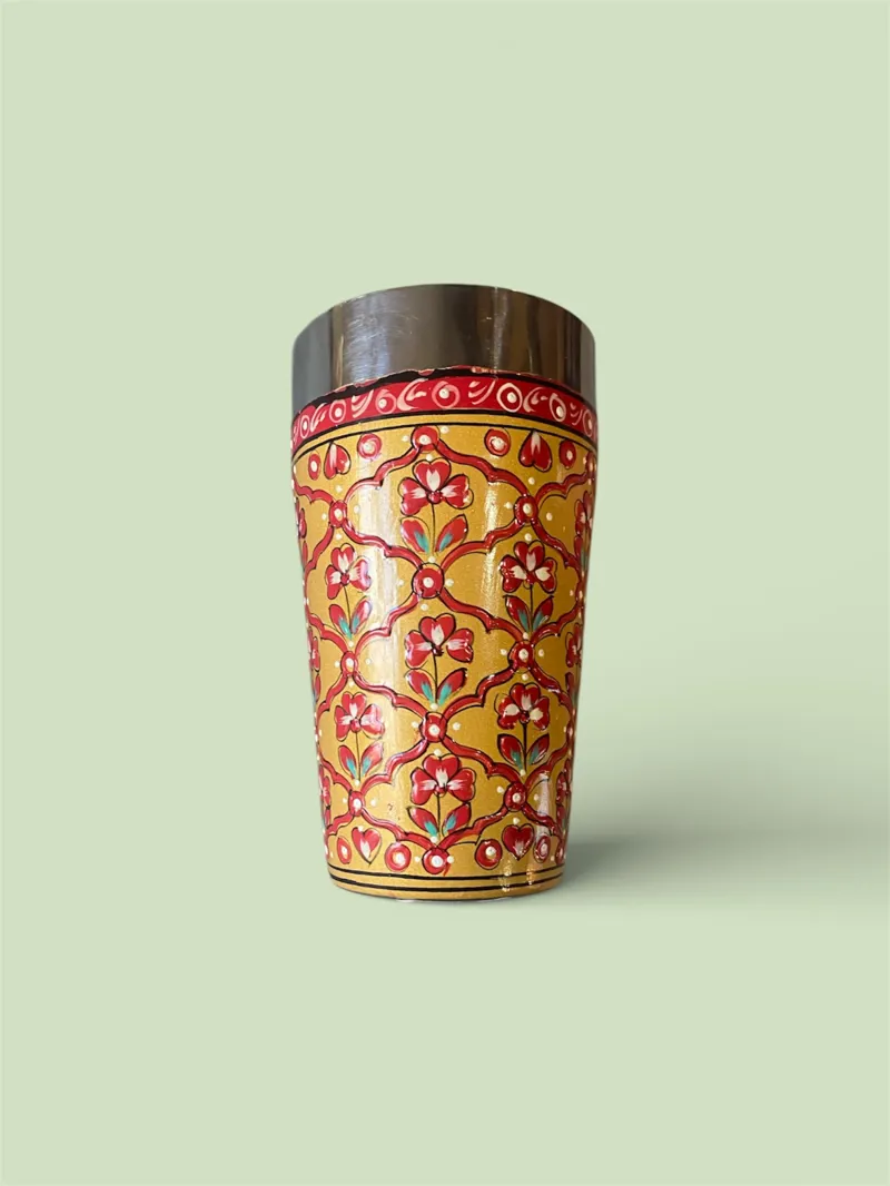 Kaushalam Steel Lassi Glass gold-1