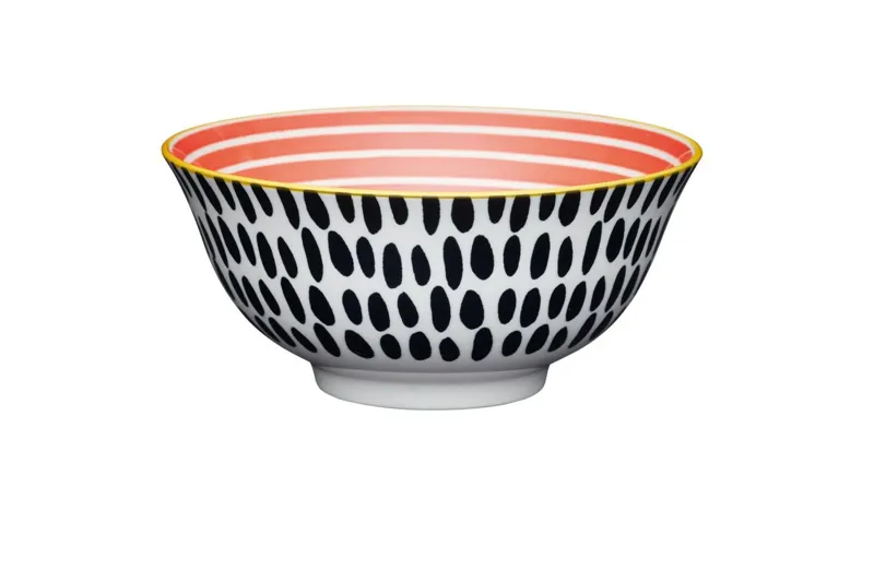 Kitchencraft Colourful Mix and Match Bowl Black and Red Spots