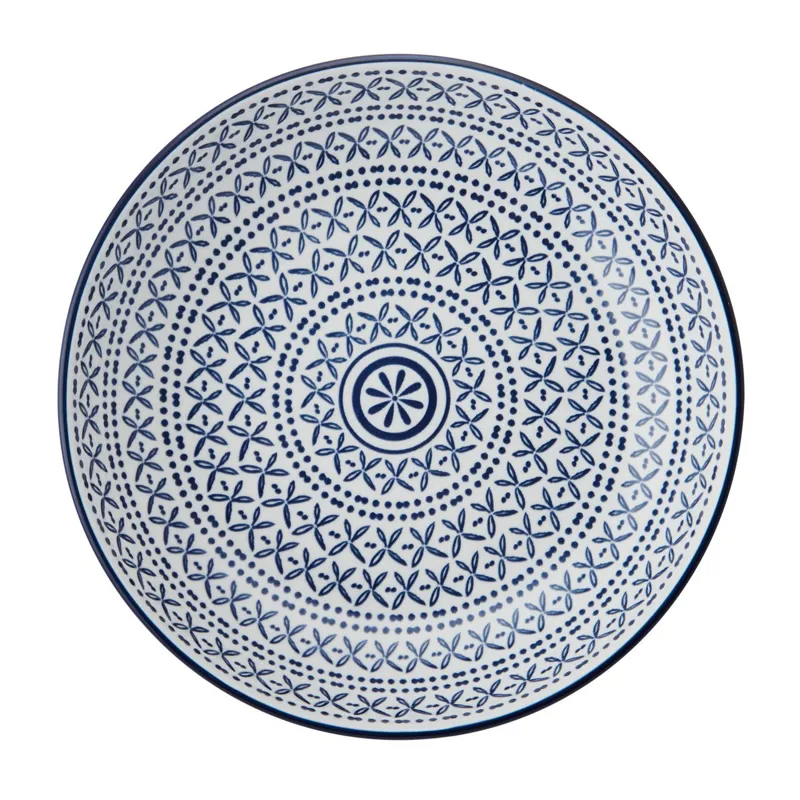 Kitchencraft Pasta Bowl Blue Meditteranean-1
