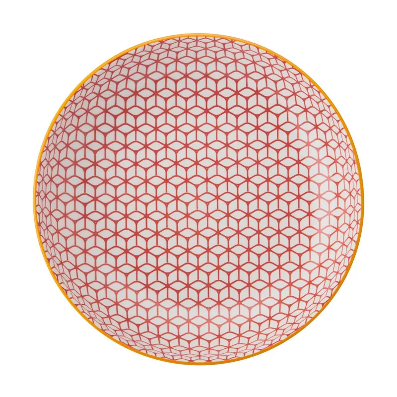 Kitchencraft Pasta Bowl Geometric Blue-1