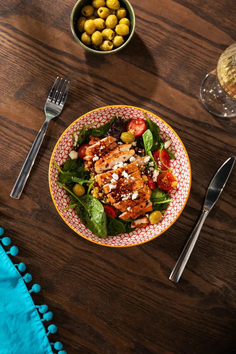 Kitchencraft Pasta Bowl Geometric Blue-2