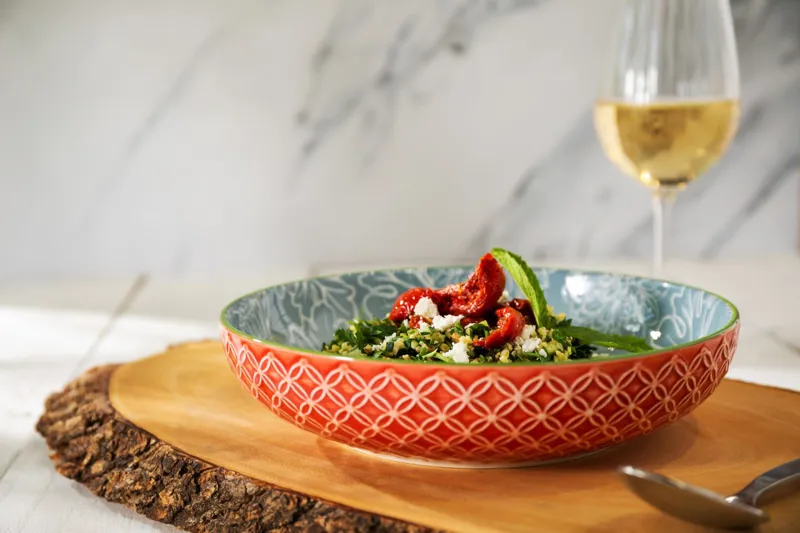 Kitchencraft Pasta Bowl Geometric Leaf-2