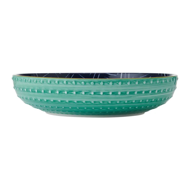 Kitchencraft Pasta Bowl Indigo Chevron-2