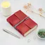 Paper High Three-String Leather Journal - Red