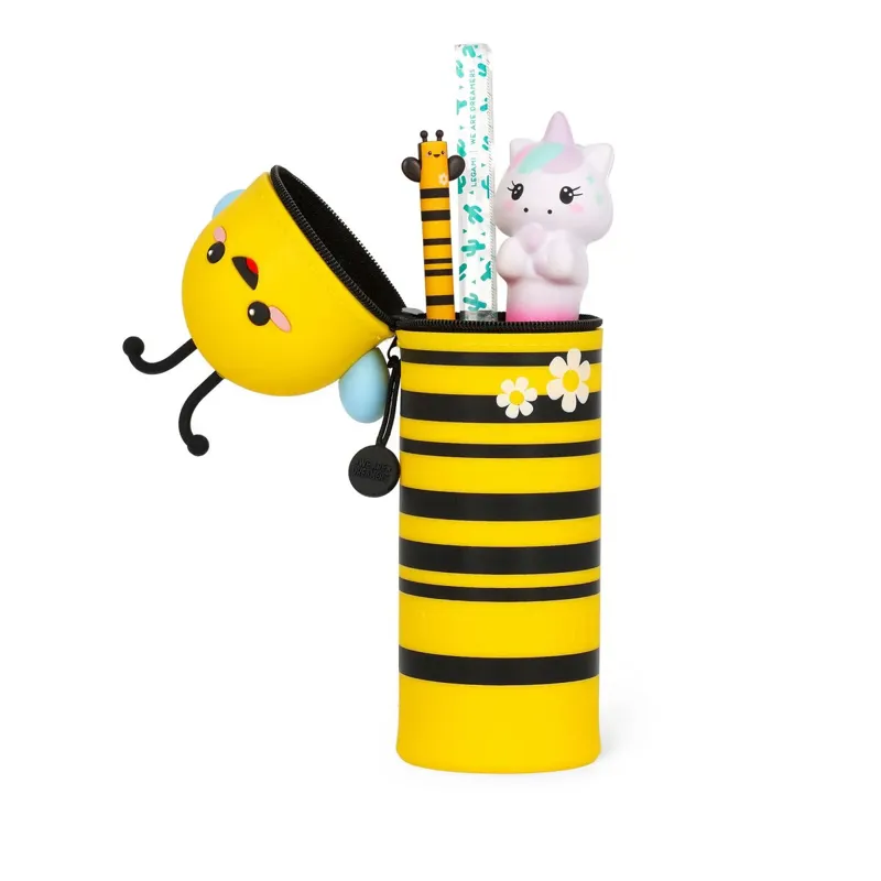 Legami Kawaii 2 in 1 Silicone Pencil Case Bee-1