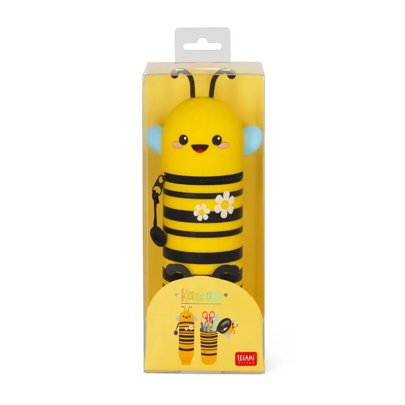 Legami Kawaii 2 in 1 Silicone Pencil Case Bee-2