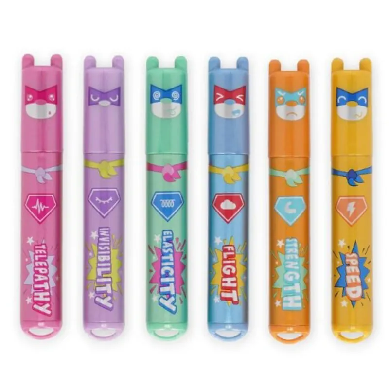 Legami Set of 6 Mini Highlighters Teddy's Superpower-1