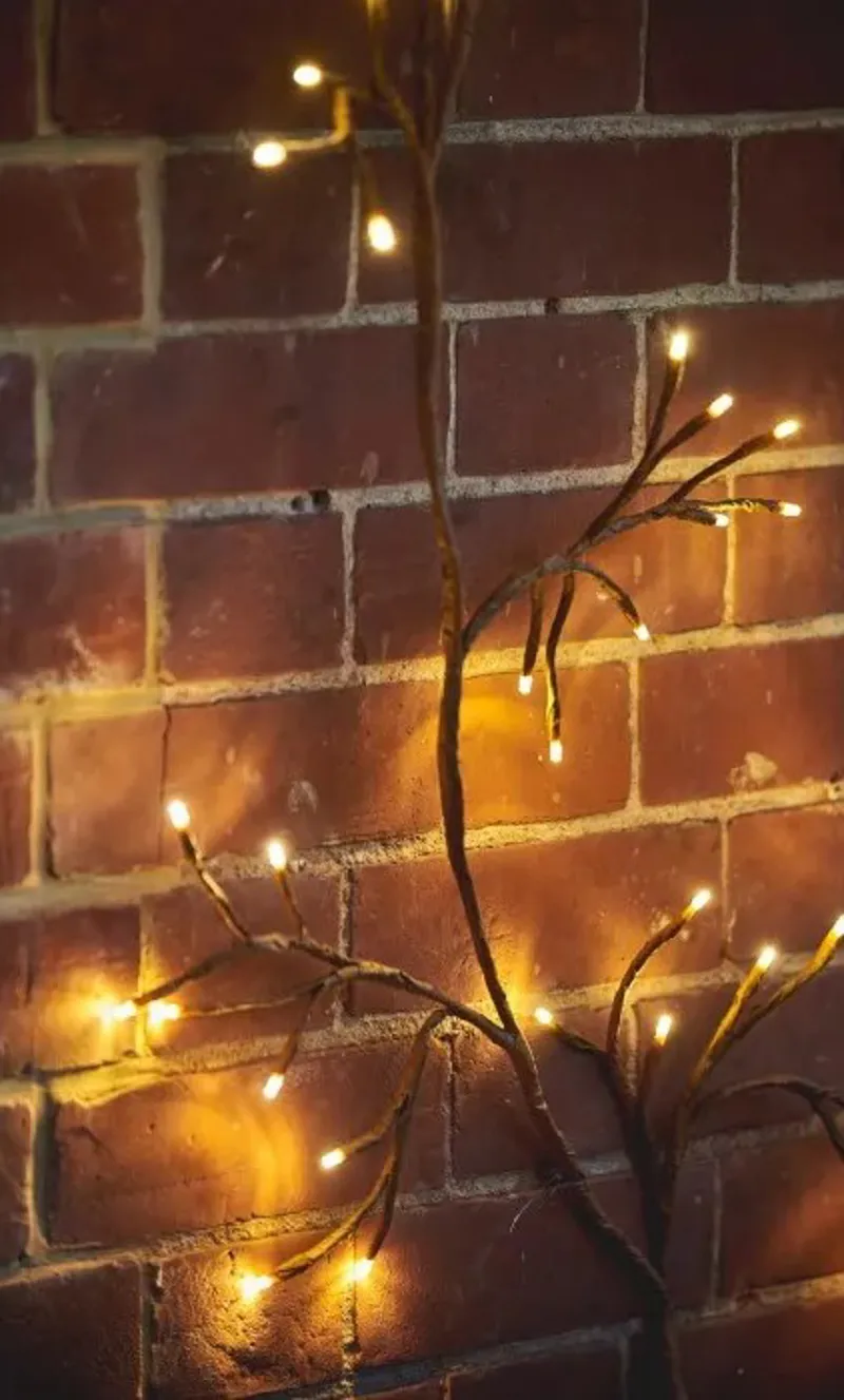 Lightstyle London Ivy Solar Indoor-Outdoor Lights Brown