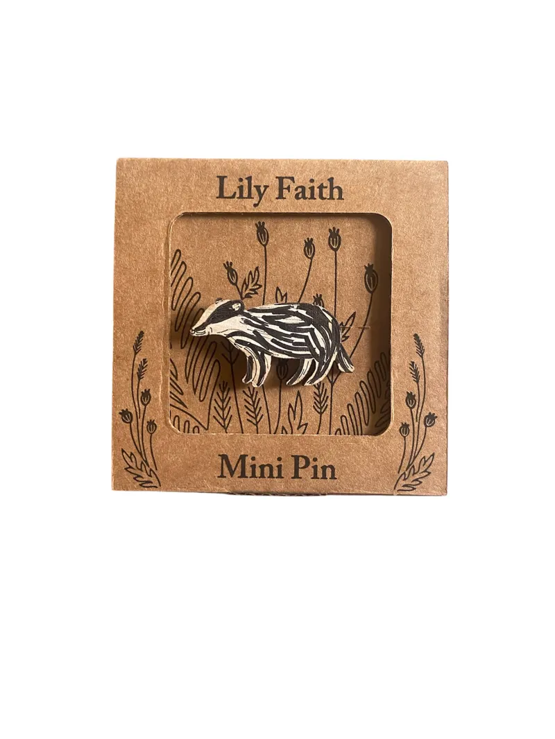 Lily Faith Badger Pin Brooch
