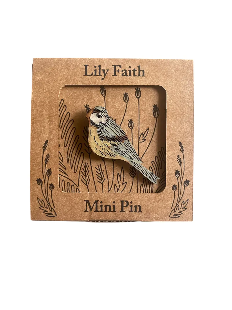 Lily Faith Blue Tit Pin Brooch