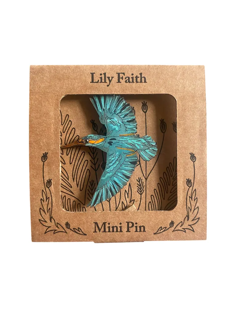 Lily Faith Kingfisher Pin Brooch