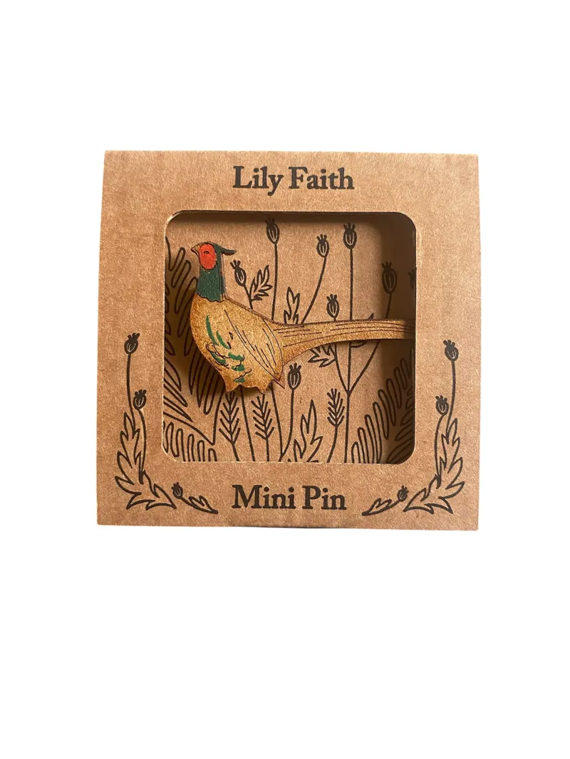 Lily Faith Pheasant Pin Brooch