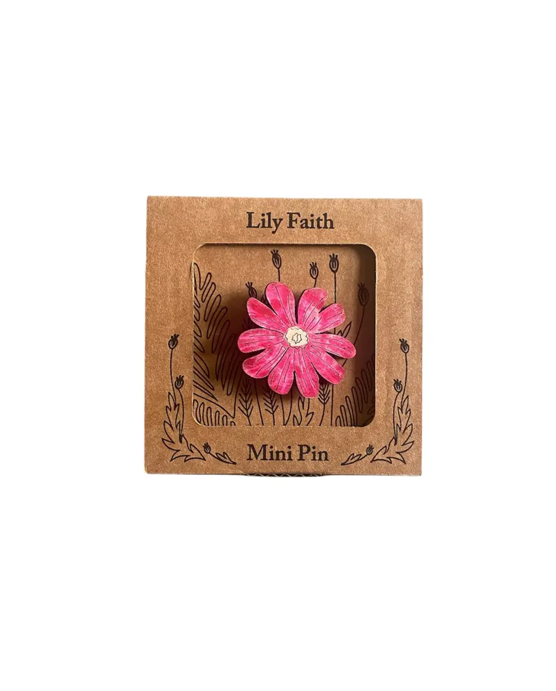 Lily Faith Red Campion Pin Brooch