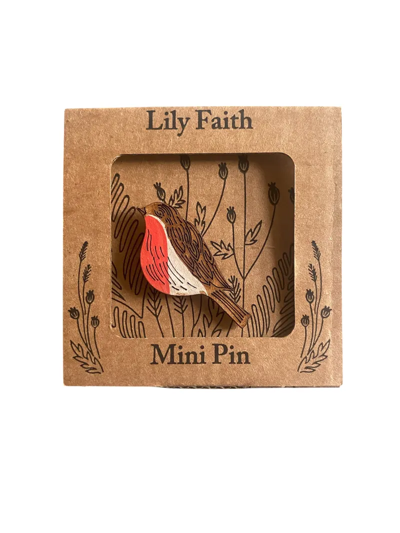 Lily Faith Robin Pin Brooch