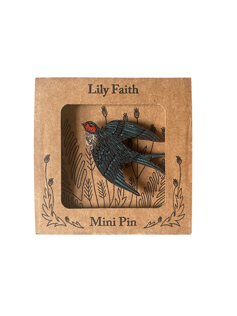 Lily Faith Swallow Pin Brooch