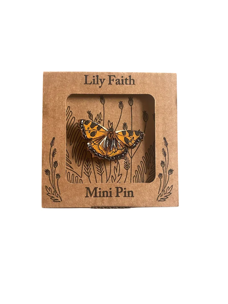 Lily Faith Tortoiseshell Butterfly Pin Brooch