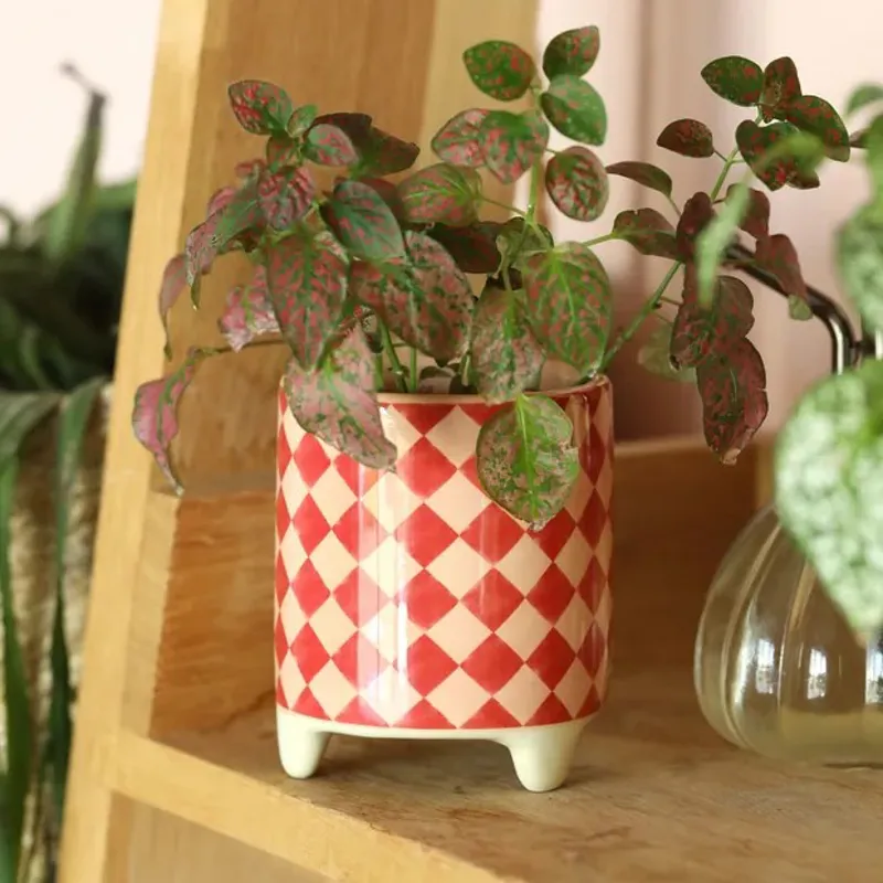Lisa Angel Checkerboard Mini Plant Pot-1