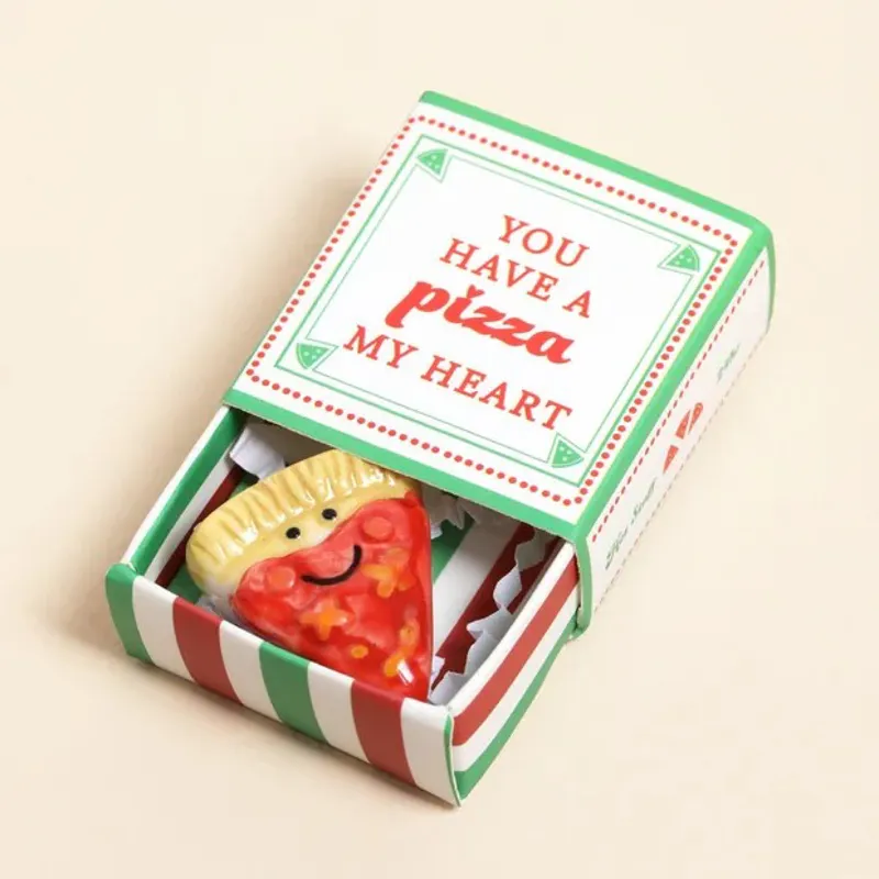 Lisa Angel Tiny Matchbox Ceramic Token - Pizza