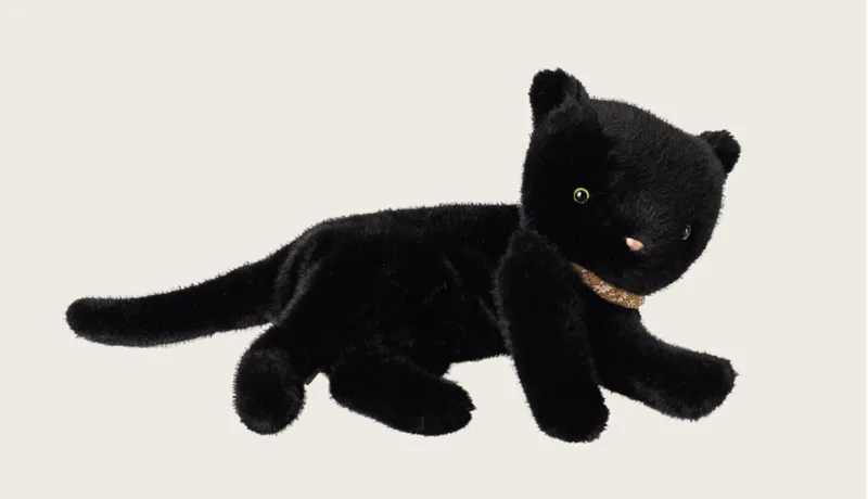 Maileg Plush Sleeping Kitten Medium - Black