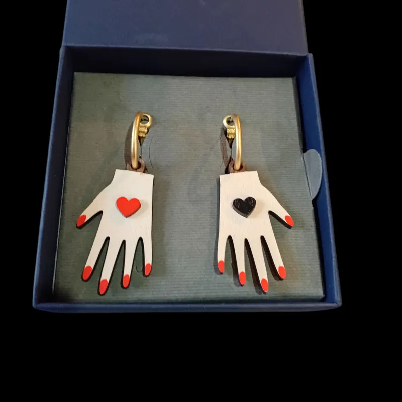 Materia Rica Hands With Heart Earrings