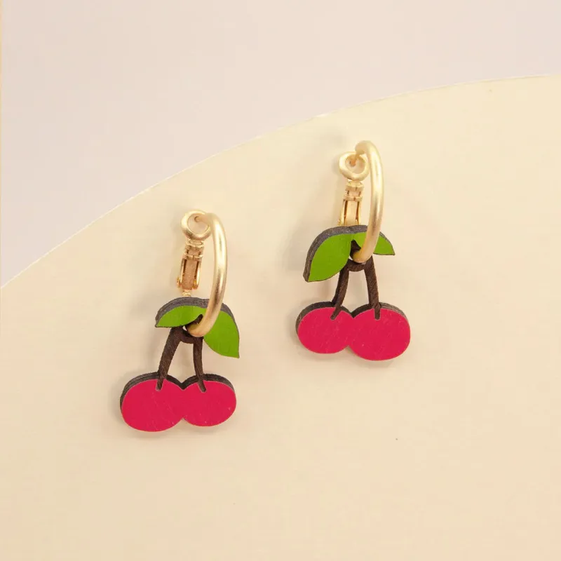 Materia Rica Ruby Cherry Earrings-1
