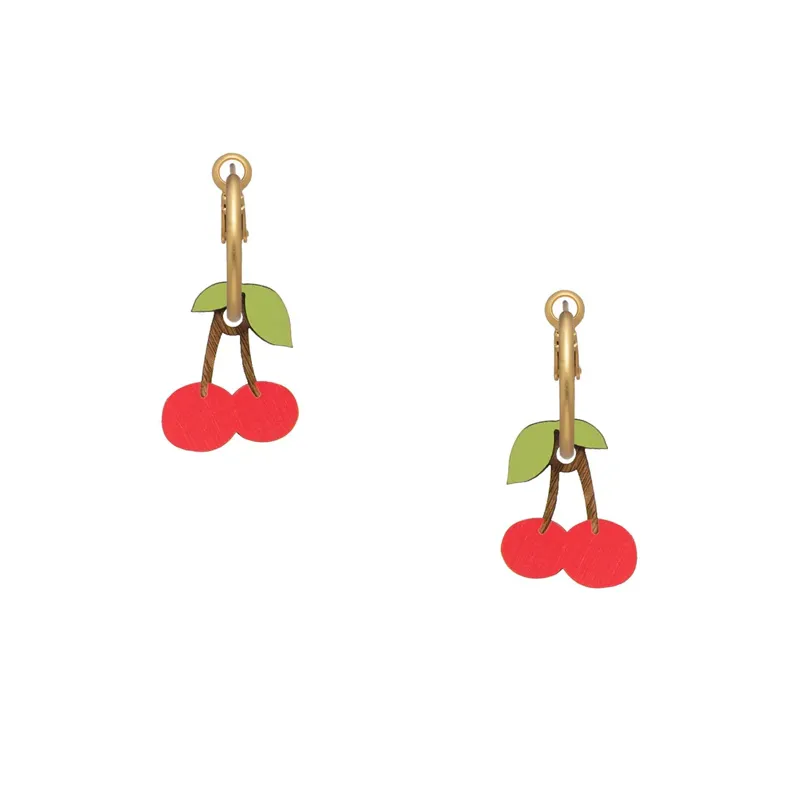 Materia Rica Ruby Cherry Earrings