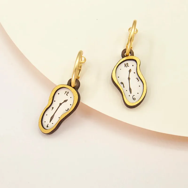 Materia Rica Soft Clocks Hoop Earrings-1