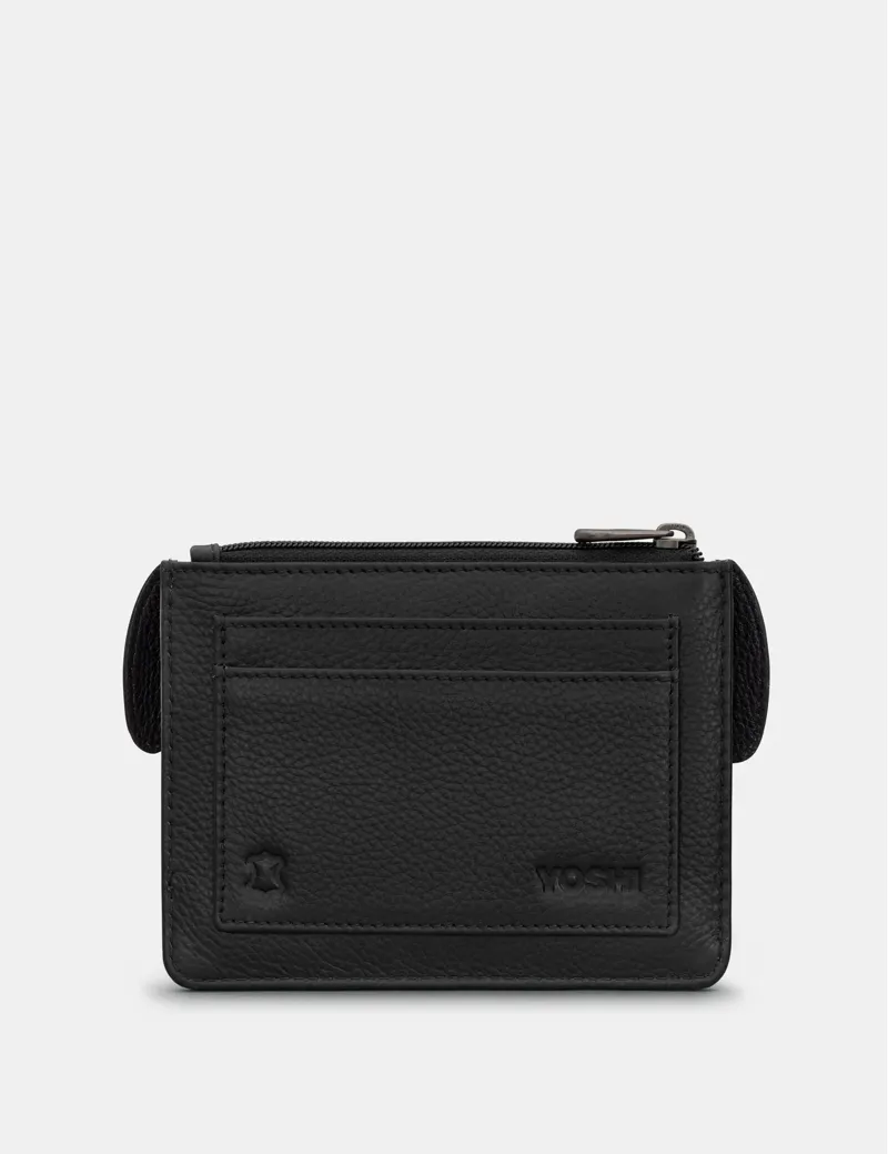 Yoshi Max the Dog Black Zip Top Purse-1