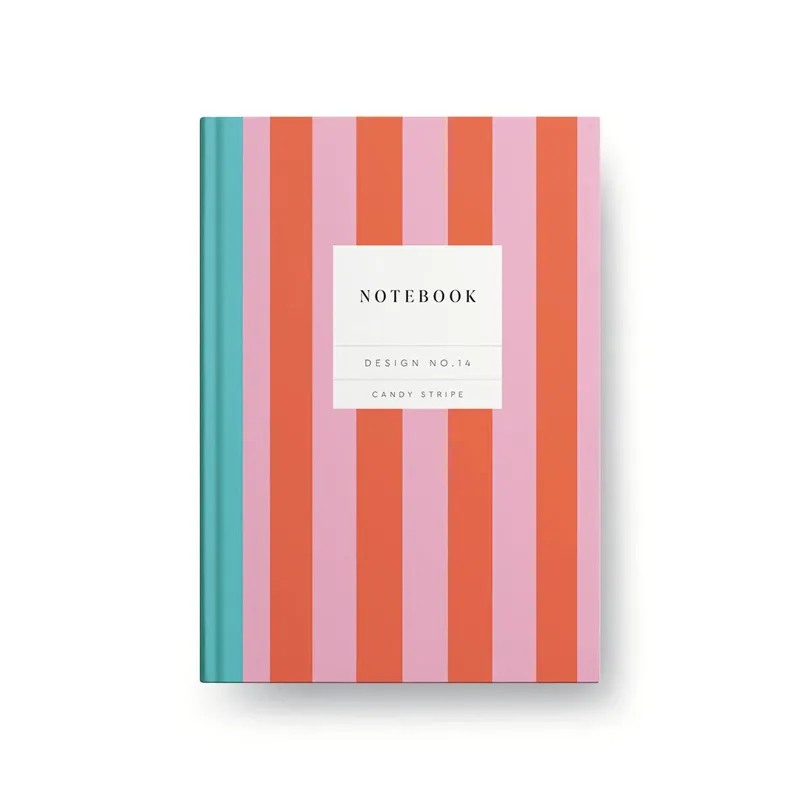 Ohh Deer Candy Stripe Hardback Notebook