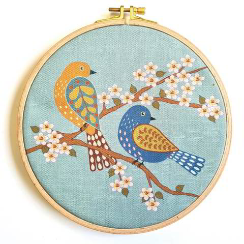 (Corinne Lapierre) Wool Mix Felt Craft Kits Birdhouse & Birds
