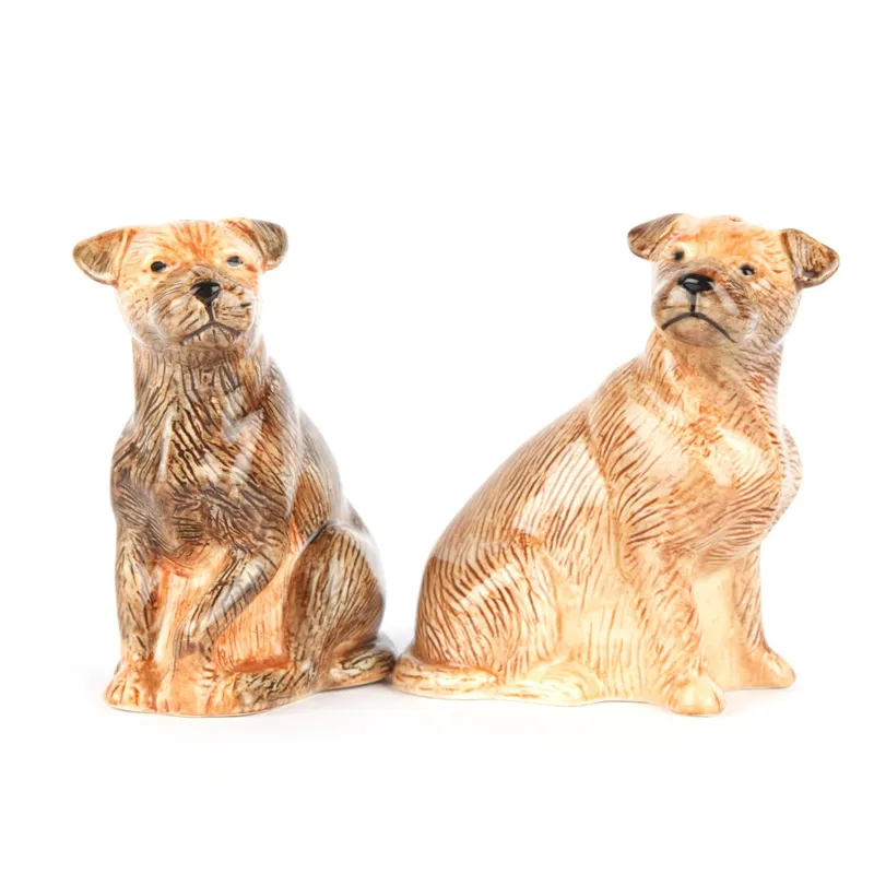 Quail Salt and Pepper Shaker Border Terrier