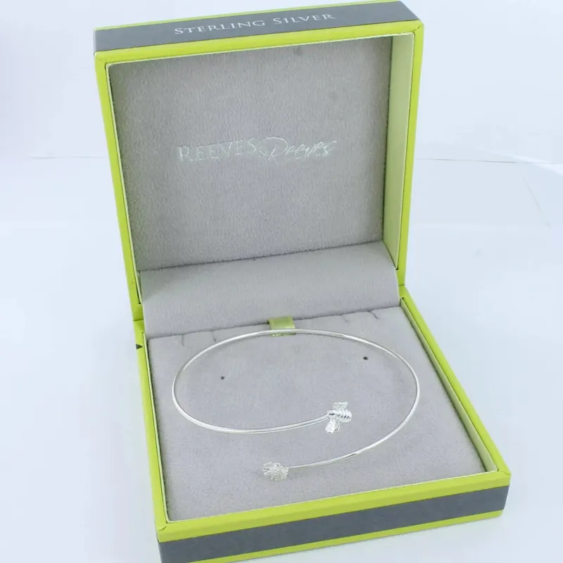 Reeves And Reeves Flower Bee Memory Bangle-1