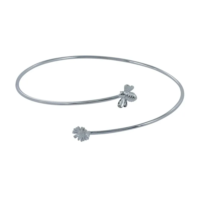Reeves And Reeves Flower Bee Memory Bangle