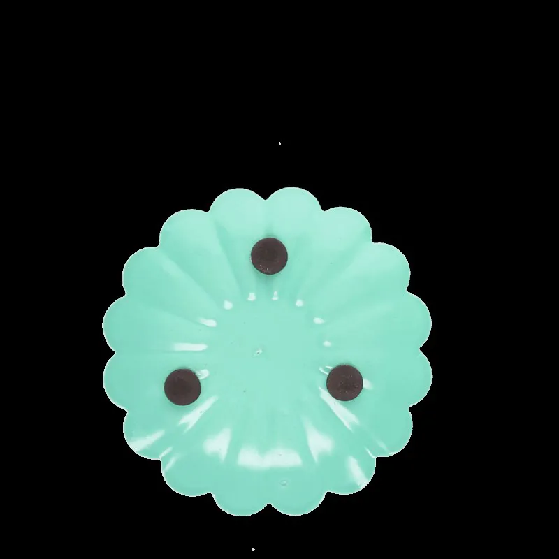Rex Flat Flower Candle Holder Aqua-1