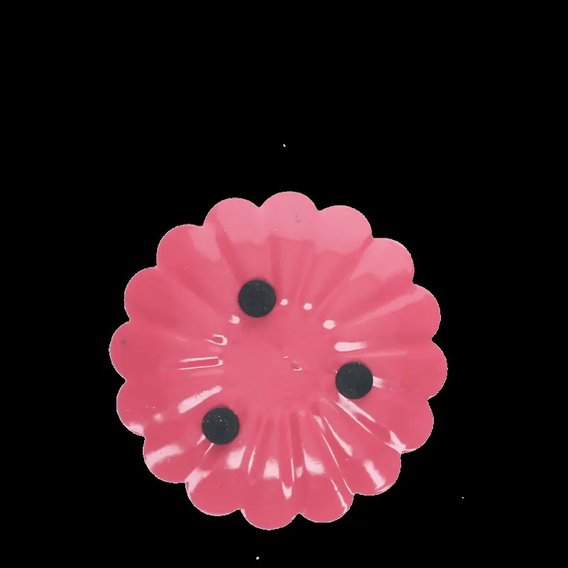 Rex Flat Flower Candle Holder Vibrant Pink-1