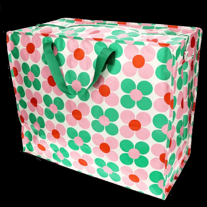 Rex Jumbo Storage Bag Pink and Green Daisy