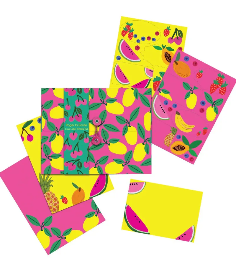 Roger La Borde Writing Set - Cute Fruit-1