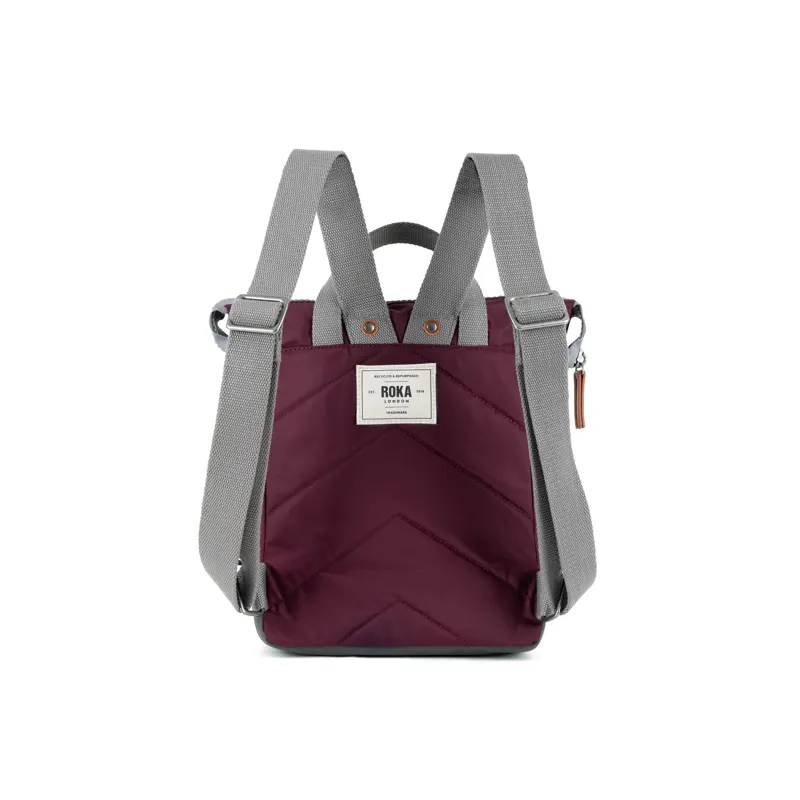 Roka Bantry B Medium Sustainable Nylon Rucksack - Plum-1