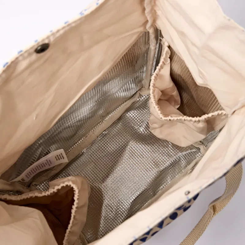 Roka Hampstead Lunch Bag Cotton Canvas Indigo Drop-1