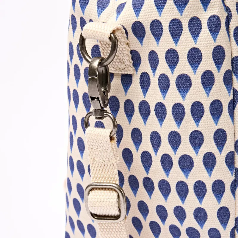 Roka Hampstead Lunch Bag Cotton Canvas Indigo Drop-2