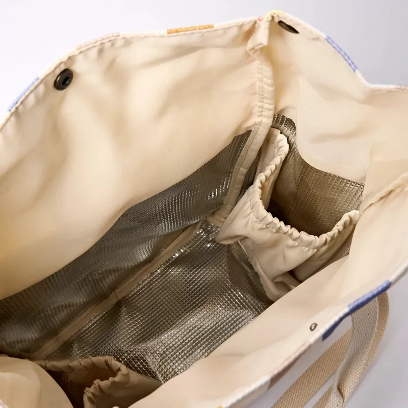 Roka Hampstead Lunch Bag Cotton Canvas Pastel Multistripe-2