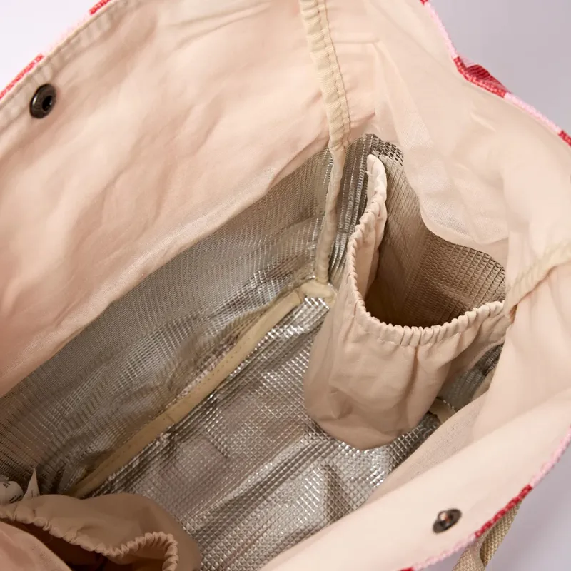 Roka Hampstead Lunch Bag Cotton Canvas Strawberry Stripe-1
