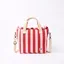 Roka Hampstead Lunch Bag Cotton Canvas Strawberry Stripe