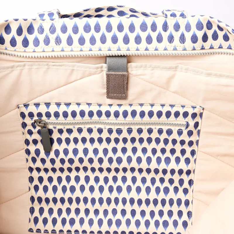 Roka Marylebone Tote Cotton Canvas Denim Rain Indigo-2