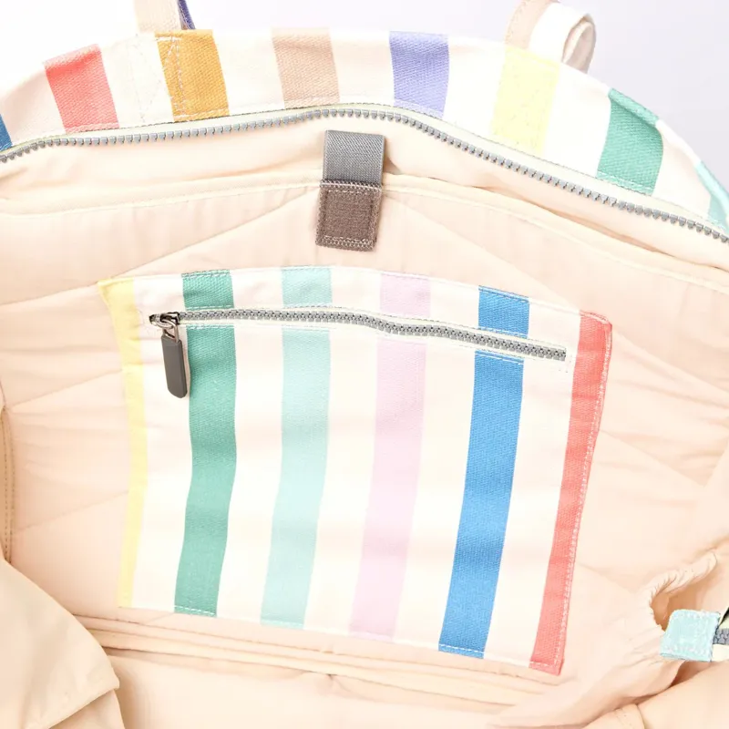 Roka Marylebone Tote Cotton Canvas Pastel Multistripe-2