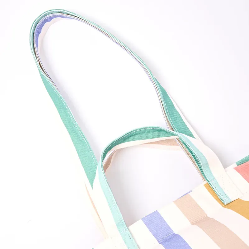 Roka Marylebone Tote Cotton Canvas Pastel Multistripe-3