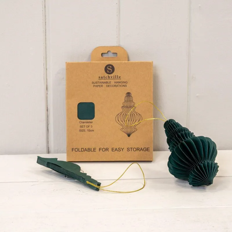 Satchville Gift Company S-3 Dark Green Chandelier Baubles-1