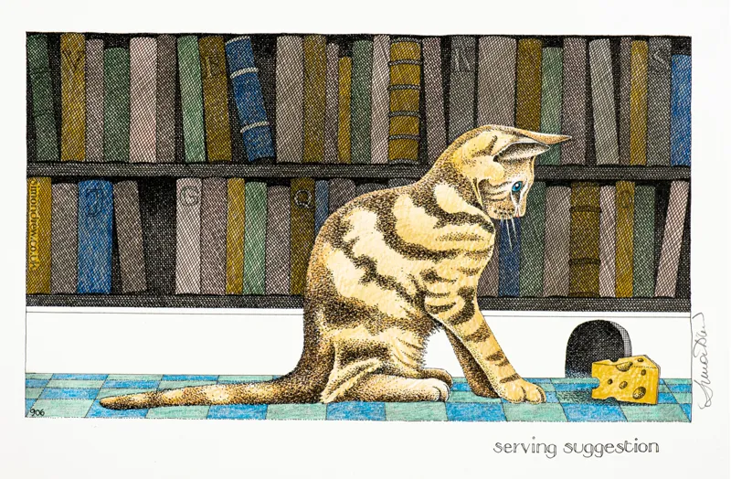 Simon Drew Tea Towel - Serving Suggestion