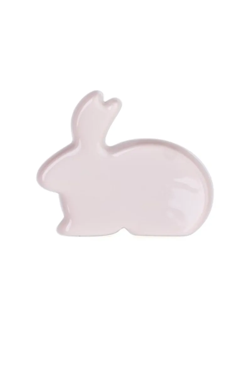 Shoeless Joe Pastel Pink Bunny Shaped Tray